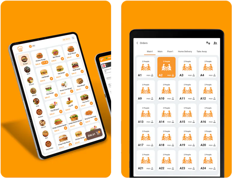 Captura de pantalla de la app de meseros
