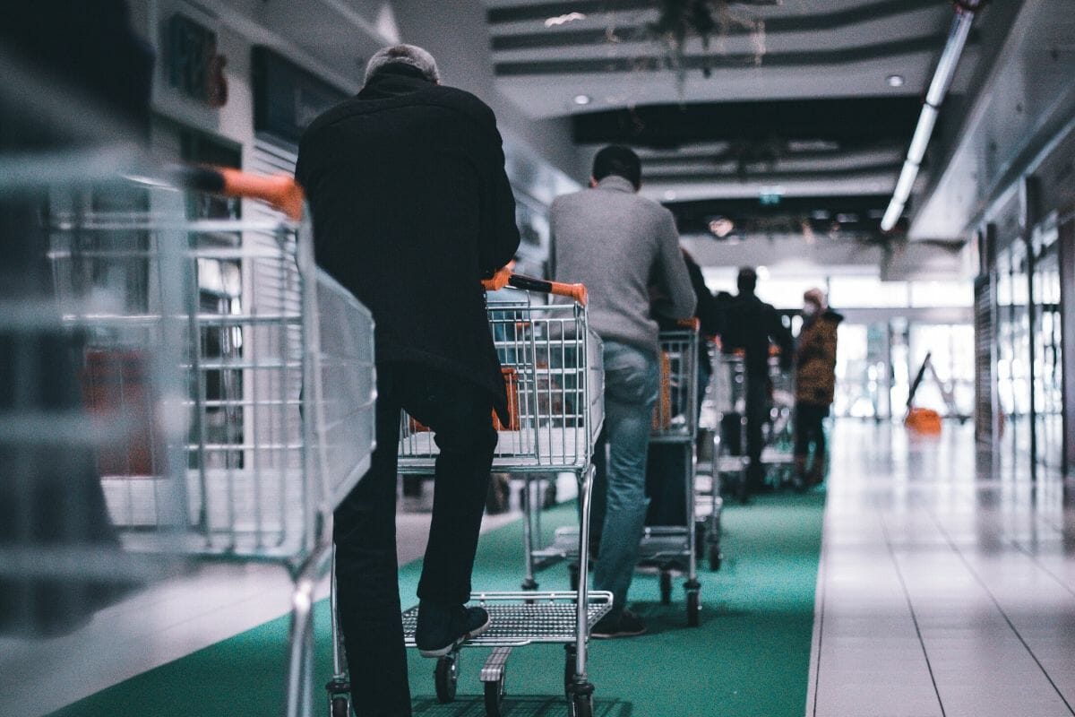 social distance in retail store
