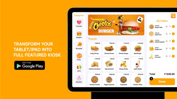 android device can be used as Kiosk in restaurants | LithosPOS